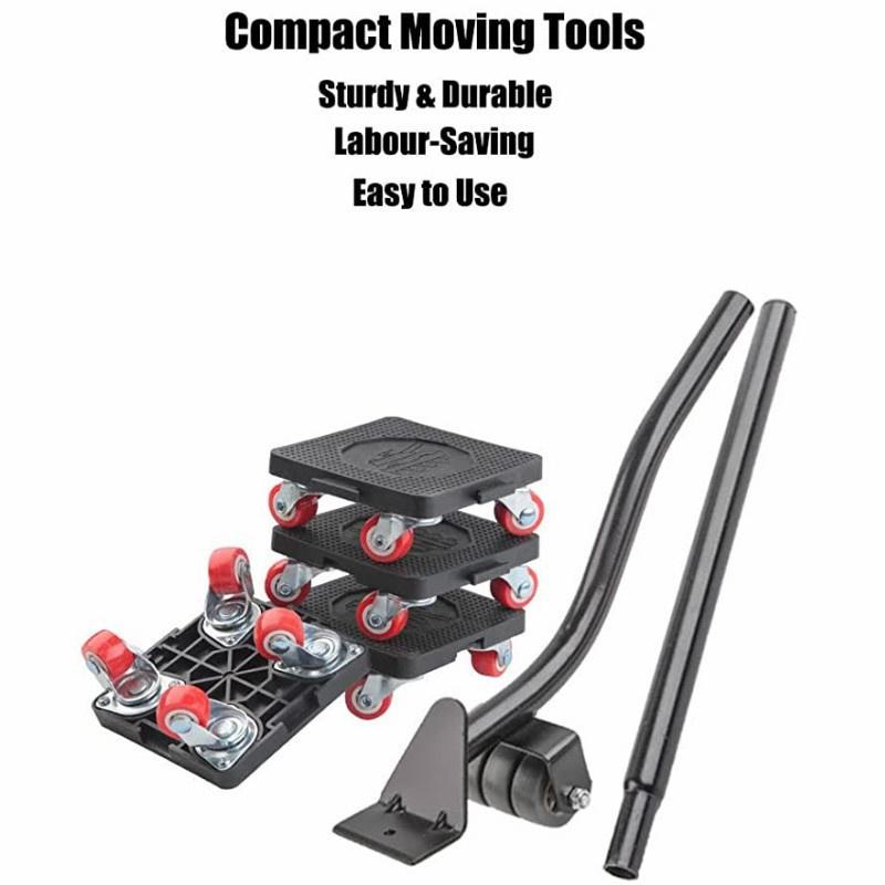 New 6 Pcs/Set Furniture Mover Set Furniture Mover Tool Transport Lifter Heavy Stuffs Moving Wheel Roller Bar Hand Tools
