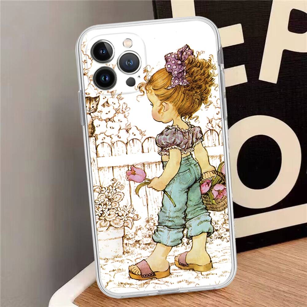 S-Sarah K-Kay Girls Cute Phone Case For IPhone 16 15 14 11 12 13 Mini Pro XS Max Cover 6 7 8 Plus X Funda Shell