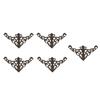 100PCS Vintage Style Iron Corner Desk Edge Corner Embellishments Decorative(Antique Brass)