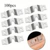 100pcs Set of Picture Hooks Toothed Hooks, Picture Hanging Solution Picture Hooks for Frame Painting Artworks