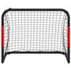 But de football - VIDAXL - 90x48x71 cm - Acier enduit de poudre - Filet en polyester - Rouge et noir