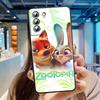 Аниме Zootopia Judy&Nick для Samsung Galaxy S24 S23 S22 S21 S20 FE S10 S10E Plus Ultra Pro Lite 5G черный мягкий чехол для телефона
