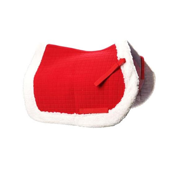 1/4/7Pcs Horse Christmas Costumes Red Santa Hat Horse Saddle Pad Leg Wraps Decoration Accessories