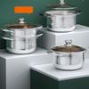 Пищевая кастрюля из нержавеющей стали 304, утолщенная, устойчивая к коррозии, устойчивая к коррозии кастрюля, кухонная индукционная плита с дном