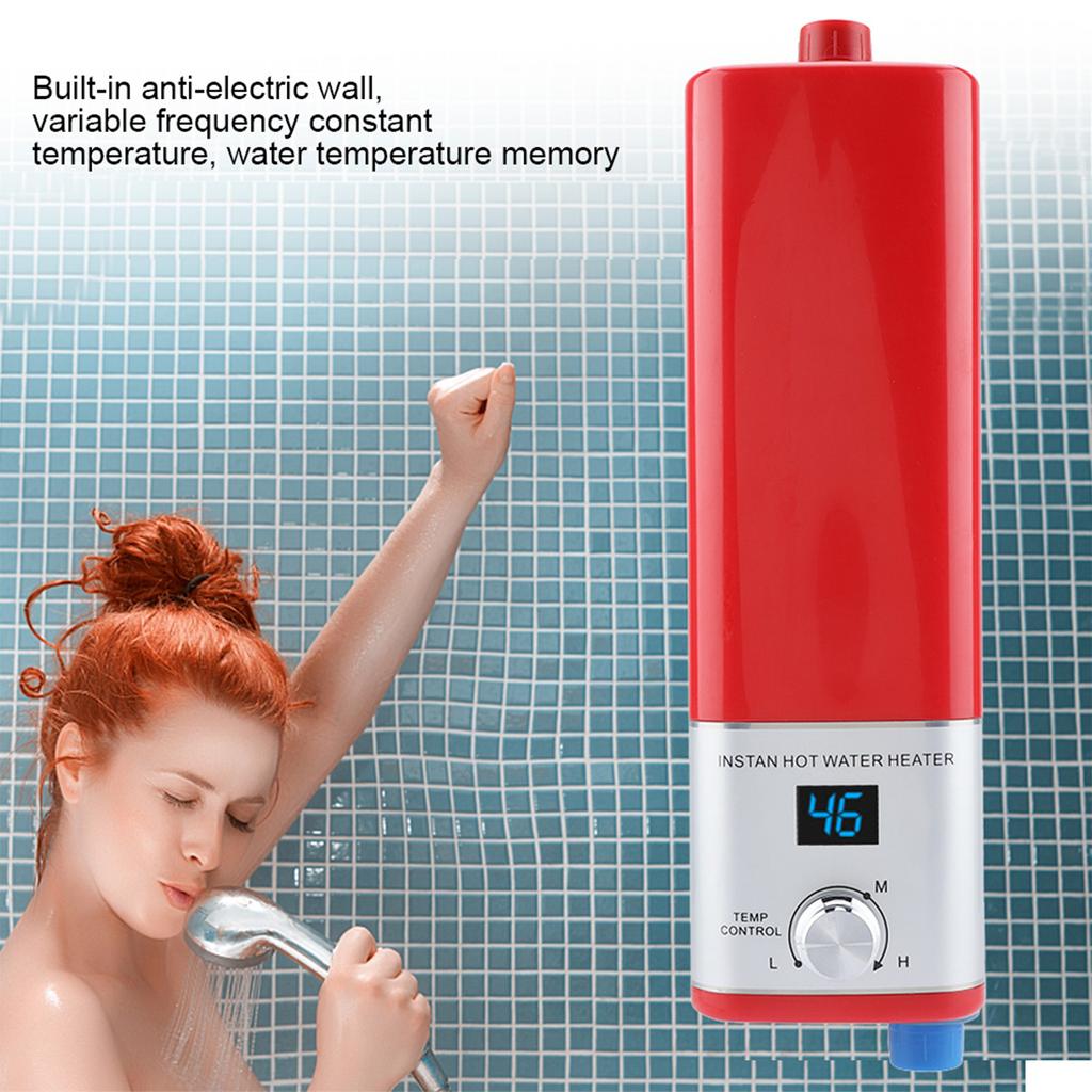 5500W 220V Мини Мгновенный Горячий Умный Водонагреватель Простая Установка Для Кухни Ванной Комнаты (красный)