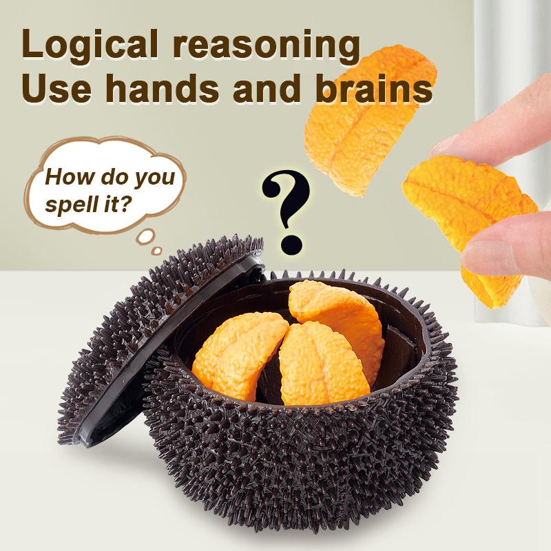 New 3D Puzzle Orange Sea Urchin Garlic Assembly Toy Logical Reasoning Hands-on Brainpower Puzzle Assembly Children's Puzzle Toys