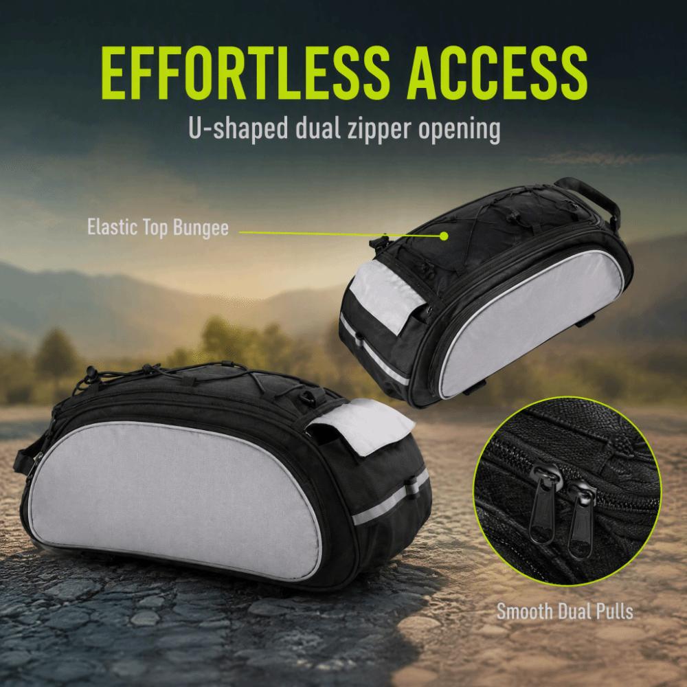 Quick Release Bike Rear Rack Bag with Shoulder Strap Rear Carrier Bag  Bicycles with Rear Racks