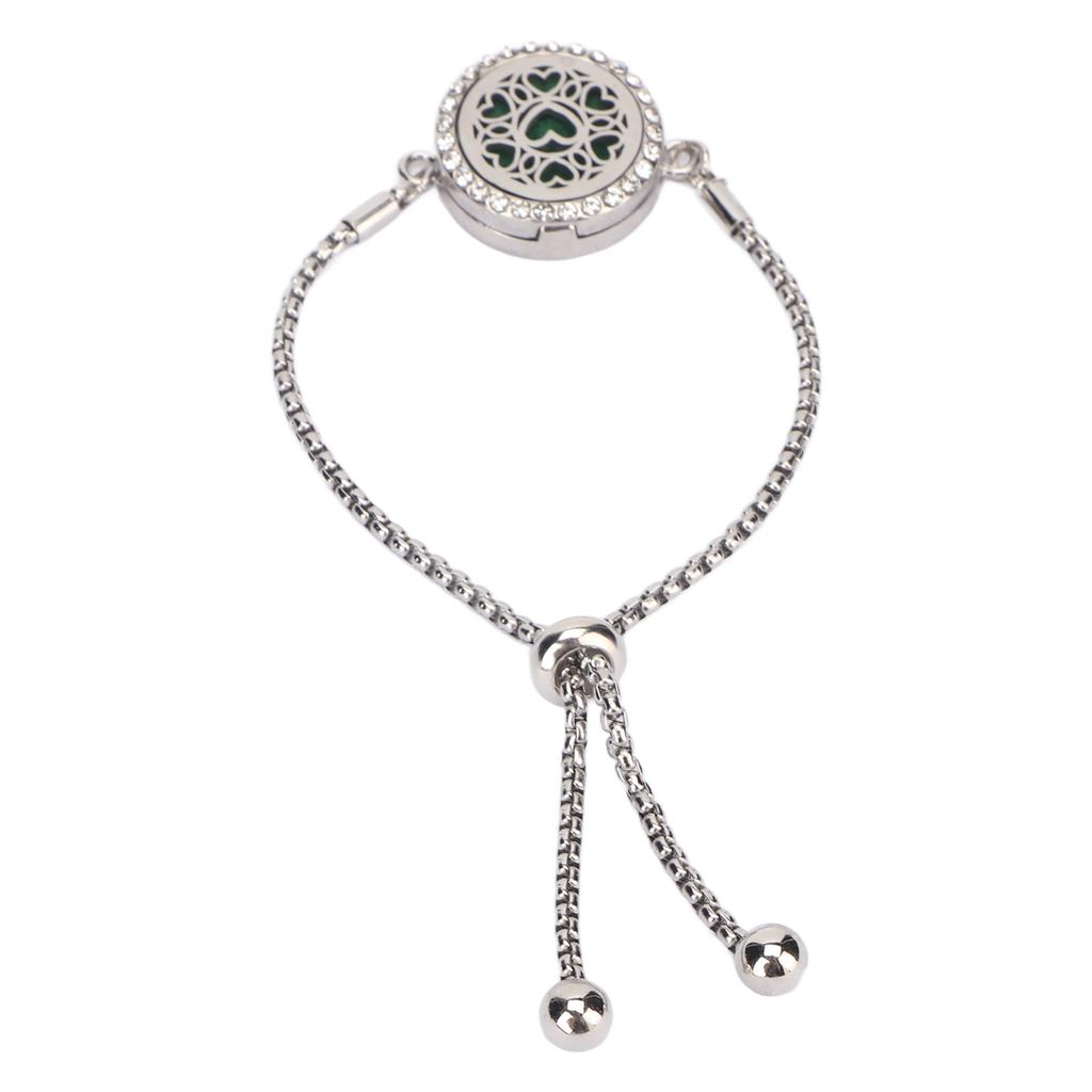 Браслет-диффузор для ароматерапии, полый, из нержавеющей стали, регулируемый, с эфирными маслами, браслет для духов