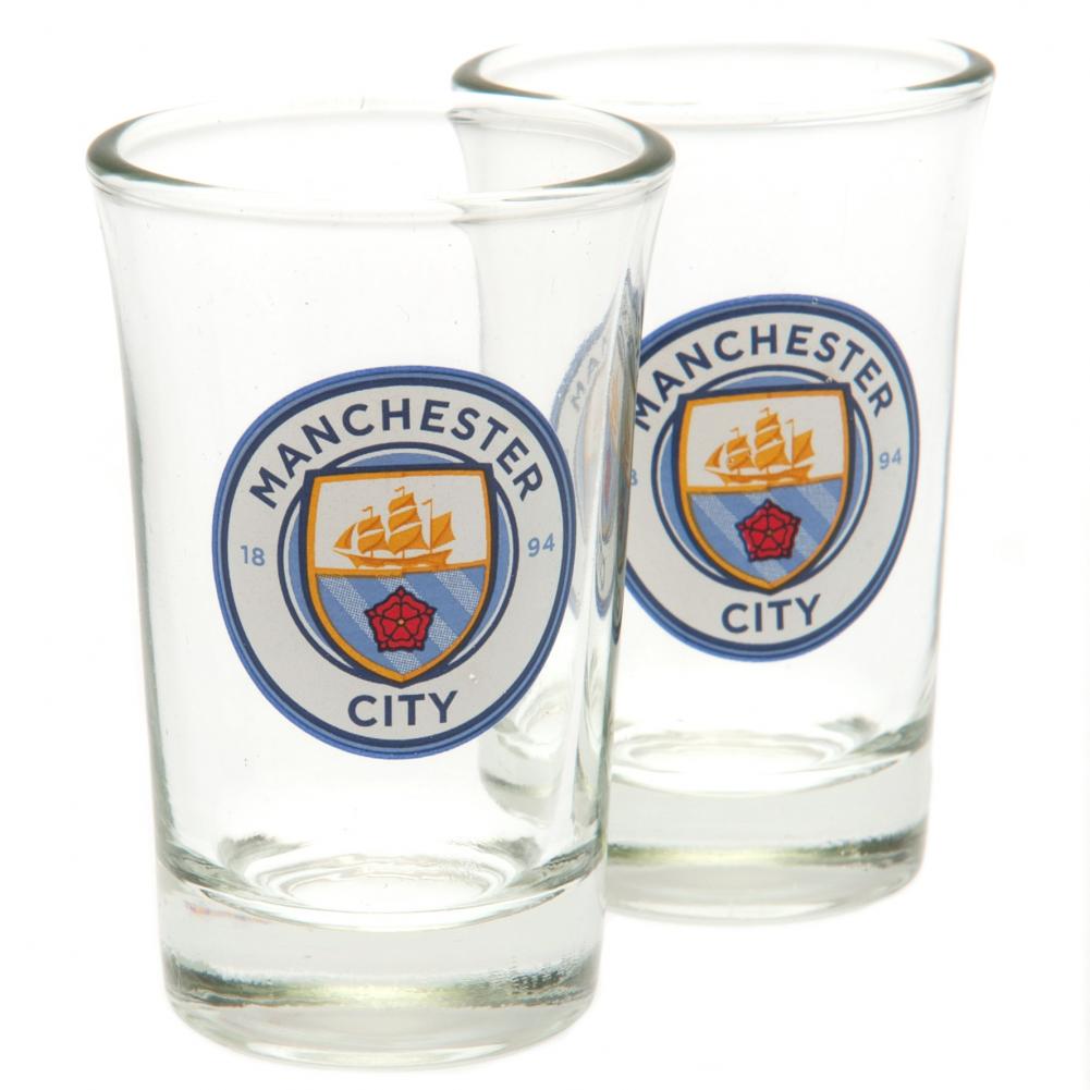 Manchester City FC Shot Glass Set (Pack Of 2)