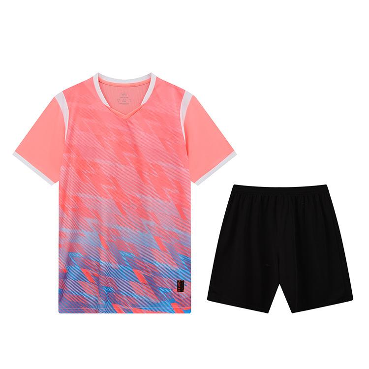 Football Jersey Set Men'S Summer Adult Game Jersey Training Jersey Children'S Quick-Drying Short-Sleeved Digital Printed Jersey
