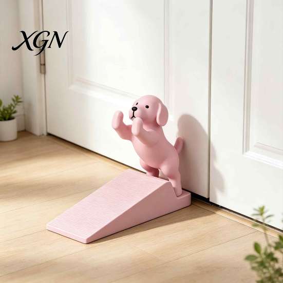 Sturdy Door Security Tool Cute Dog Stopper, 3D Printed Wedge Stopper for Bottom Durable PLA of Door, Non-Slip Holder, Decorative Stop Bedroom Creative