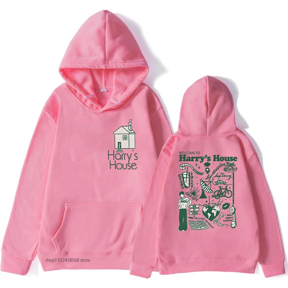 Худи Harrys House Love on Tour, милая толстовка с мультяшным принтом в стиле ретро, мужская одежда, осенне-зимняя одежда, женская, мужская