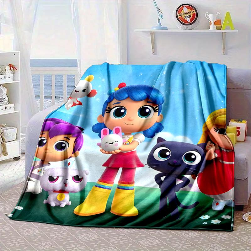 Rainbow Kingdom Adventure Blanket Flannel Blanket for bed, sofa, Camping, Hiking, Picnic Essentials, gift for family Fan gifts
