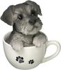Toyosekiso Dog Ornament (Schnauzer) 14087 Gray, Approx. 13 X 11.5 X 14.5 Cm