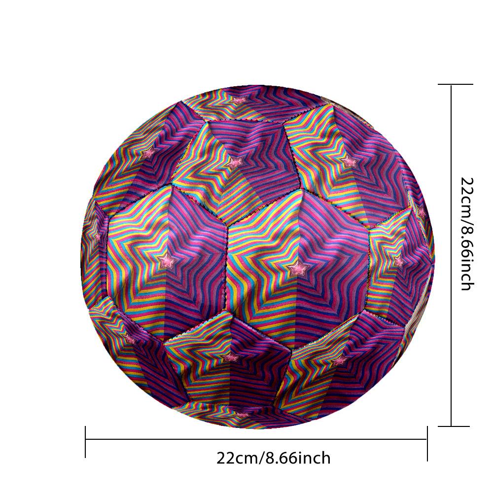 1pc Colorful Star Theme Soccer Ball Football, Size 5, Lightweight PVC, Outdoor Training Soccer Ball,Gift j6146