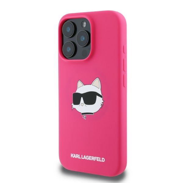 Karl Lagerfeld Klhmp16Xschpplf Iphone 16 Pro Max 6.9 Fuksja/Fuschia Hardcase Silicone Choupette Head Print Magsafe