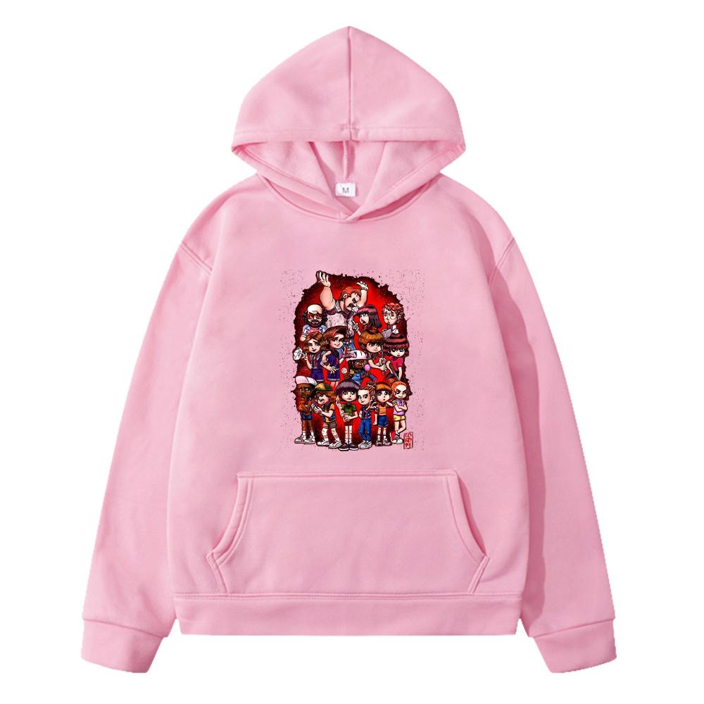 Autumn Anime Hoodie Stranger Things Kawaii Print Sweatshirt Y2k Sudadera Jacket Hoodies Fleece Boys Pullover Kids Clothes Girls