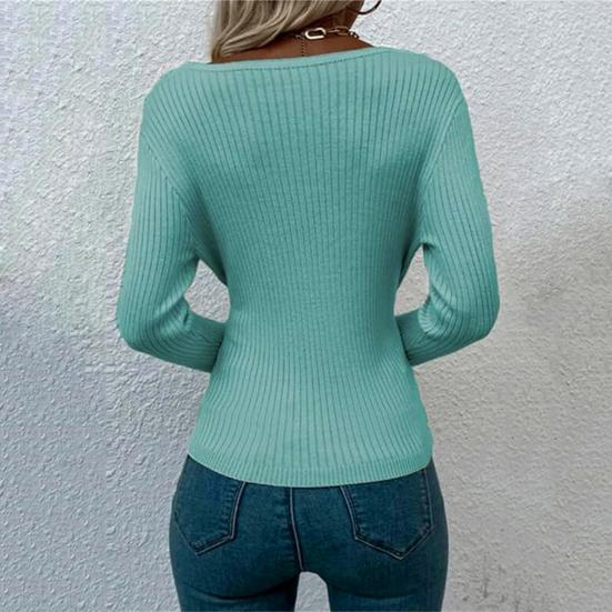 Женский сексуальный свитер с V-образным вырезом, облегающий свитер с длинным рукавом, мягкая дышащая ткань, свитер, осенняя одежда