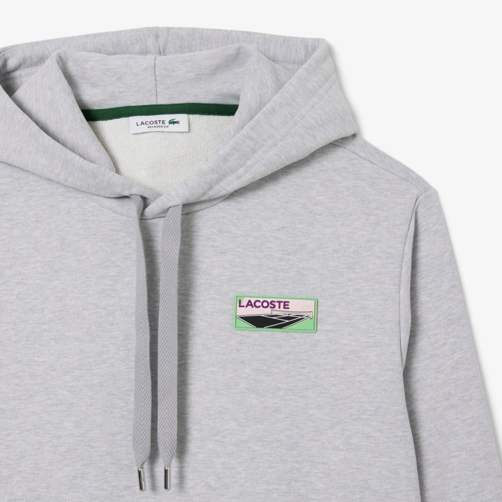 [Lacoste] Women's Tennis Court Patch Hooded Sweatshirt SF6189-55NCCA