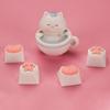 4 шт. 3D милые мягкие мультяшные колпачки для замены на механическую игровую клавиатуру Cherry MX, колпачки для клавиш, аниме-колпачки для клавиш