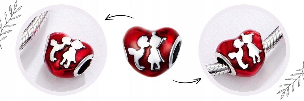 Charms Heart 925 Bead S925 Pendant Couple In Love Love Beads