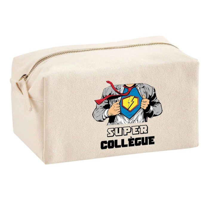 Trousse multifonction Super Collègue Cadeau Anniversaire Noël Collègue Idée Personnalisé | Trousse Scolaire Fournitures Bureau