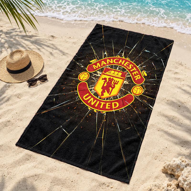FC Manchester Microfiber Beach Towel Quick Dry Sand Free Lightweight Beach Towels for Travel Swimming Camping