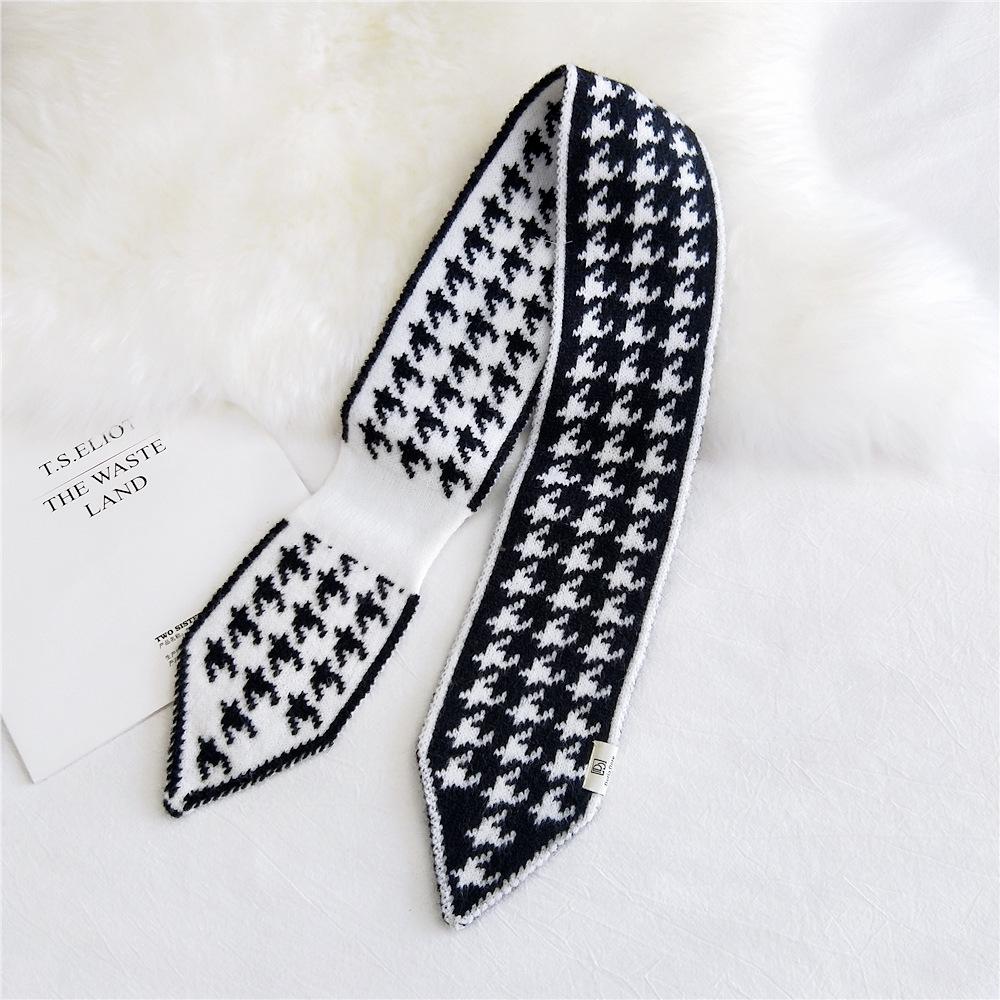 Knitted Wool Scarf Women's Autumn Winter Solid Color Fashion Warm Scarf