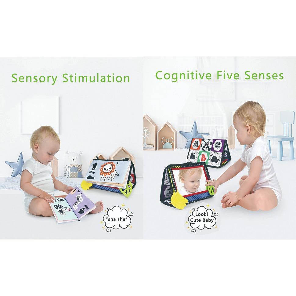 Baby Mirror Toy, Baby Toy From 3 Months, Baby Book, Toddler Education and Cognitive Toy, Educational Toy for Newborns Toddlers