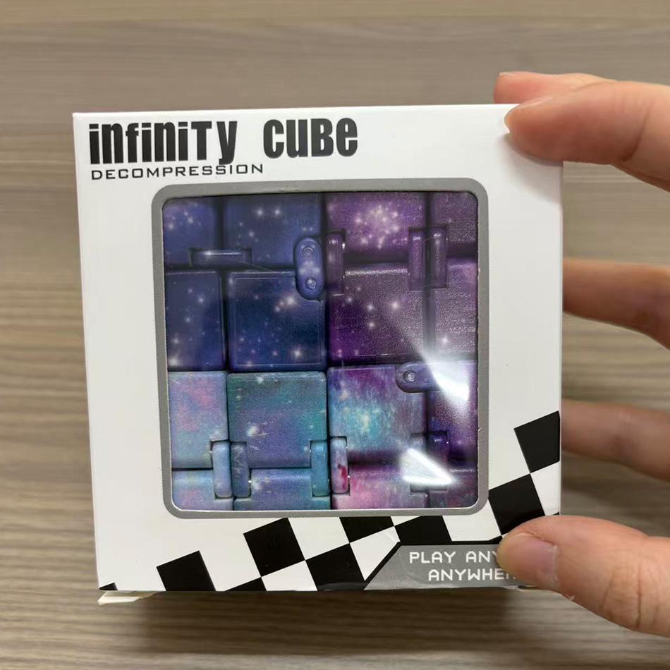 Магический куб-трансформер Infinity - Игра-головоломка для кончиков пальцев, игрушка для СДВГ, тревожности, аутизма, антистресс для пальцев, игра для детей