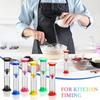 Set of 6 Small Sand Timer Hourglass Sandglass Sand Clock Timer 30sec, 1min, 2mins, 3mins, 5mins, 10mins, 8.8 Cm High