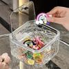 Push-type Jewelry Box Large Capacity Desktop Trash Can  for Headband Bows Cotton Swab Organization
