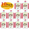 10PCS Cute Cartoon Christmas Greeting Cards Set with Envelopes, Large Size Xmas Cards for Holiday Wishes & Gifts
