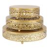 3 Piece Cake Stand Set Round Iron Cake Stands Dessert Cupcake Pastry Candy Display Plate for