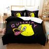 3D Мультяшный Комплект Постельного Белья Quackity Duck Пододеяльник Комплект для Кровати Покрывало Наволочка Одеяло Кинг Квин Размер Мальчики Взрослые Комплект Постельного Белья
