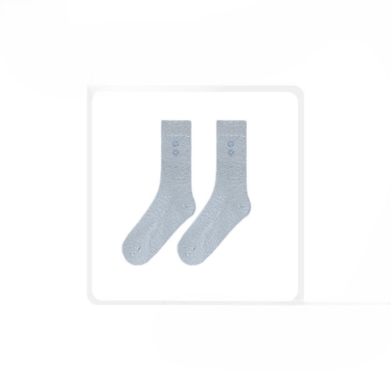 Female Spring and Summer New Product Pure Color Button All Kinds of Smoke In The Tube Cotton Socks