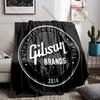 Classic G-Gibs0n Guitar Logo Print Blanket Warm Soft Comfortable Home Travel Blanket Sofa Bedding Cover Blanket Gift for Friends