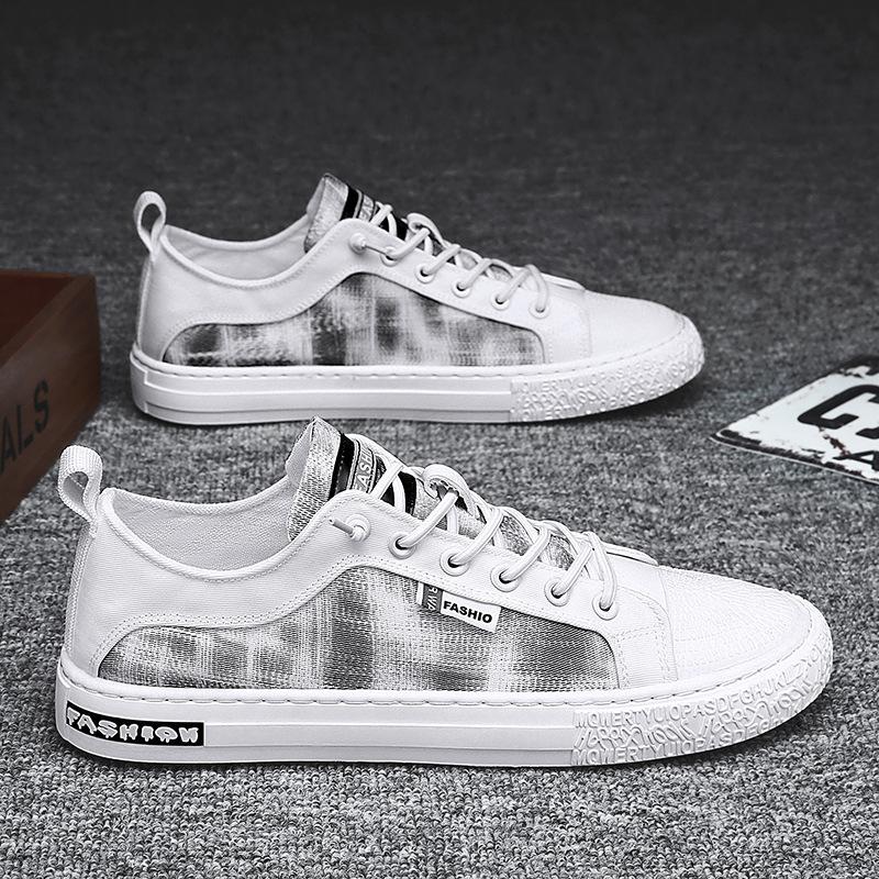 Модные повседневные кроссовки на шнуровке Мужская обувь Дышащая парусиновая обувь Уличная спортивная обувь для бега Уличная обувь для сноуборда Прогулочная обувь