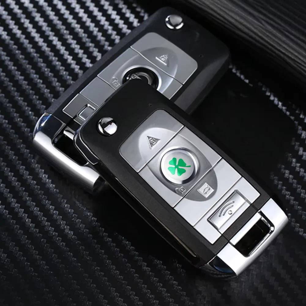 For Alfa Romeo 2026 Hot Sticker 10pcs 11mm 14mm 15mm Car Key new Black green gold red silver clover Emblem Stickers ForAlfa Rome