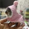 Теплая клетчатая накидка-кейп для попугаев и волнистых попугайчиков Теплый плащ Зимний наряд для маленьких домашних птиц Легко надевать и чистить