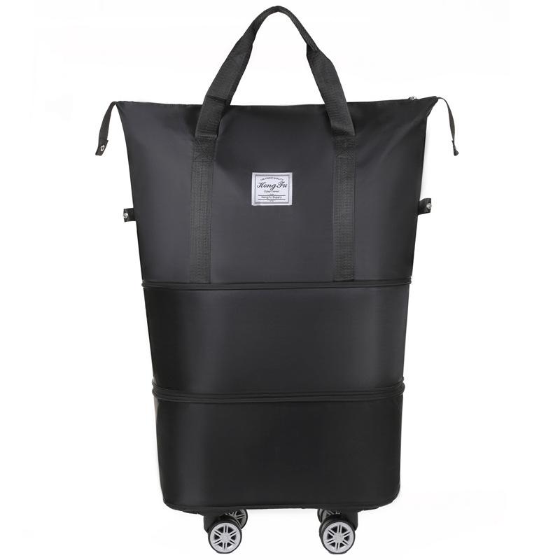 Унисекс Расширяемая Дорожная Сумка Дафл Большой Вместимости на Колесах, Складная Ручная Кладь для Деловых Поездок и Шопинга.