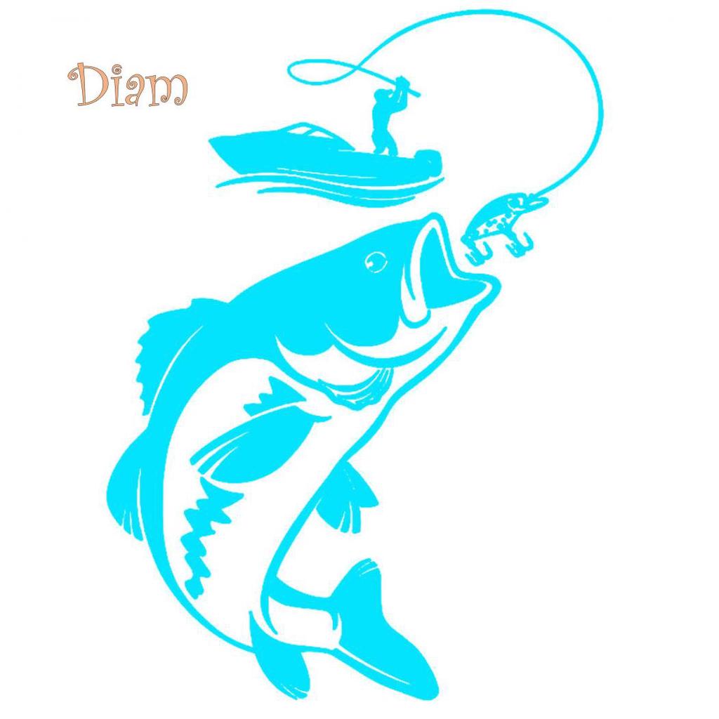 SP Fishing Fisherman Fish Boat Reflective Car-Styling Vehicle Decals Sticker Decor