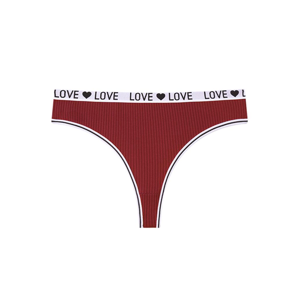 Женские стринги Сексуальные Йога Спорт Буквенный Пояс Низкая посадка Бесшовное Нижнее Белье