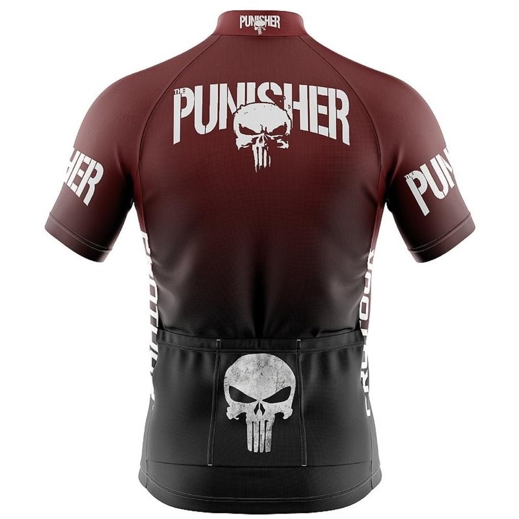 Camisa Ciclismo MTB Masculina Dry Fit Secagem Rápida com UV Manga Curta Justiceiro
