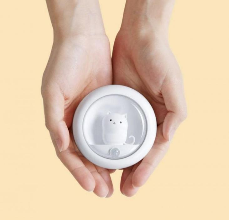 Creative Body Induction Night Light Pet Bedroom Atmosphere Lamp Cabinet Light Wall Lamp Human Body Motion Sensor Night Light