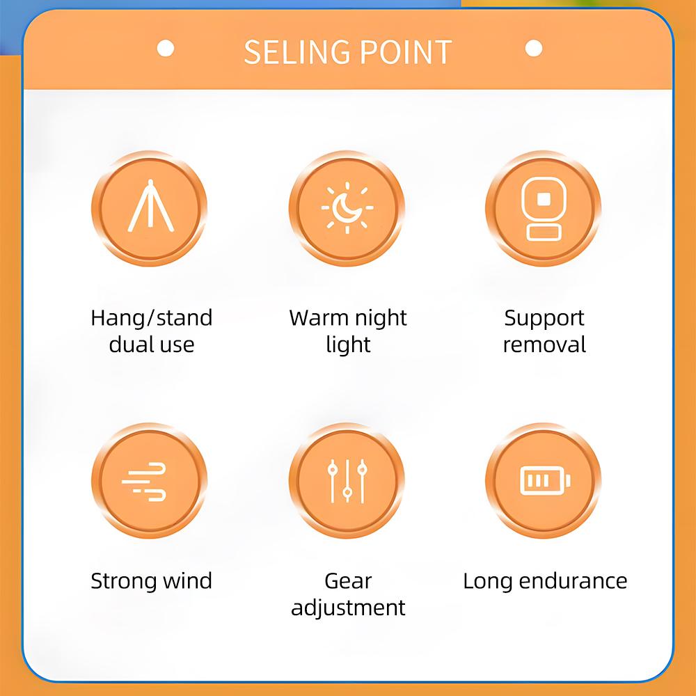 Вентилятор для коляски с гибким зажимом для штатива для детского светодиодного дисплея, 5000 мАч, с питанием от батареи, осциллирующий