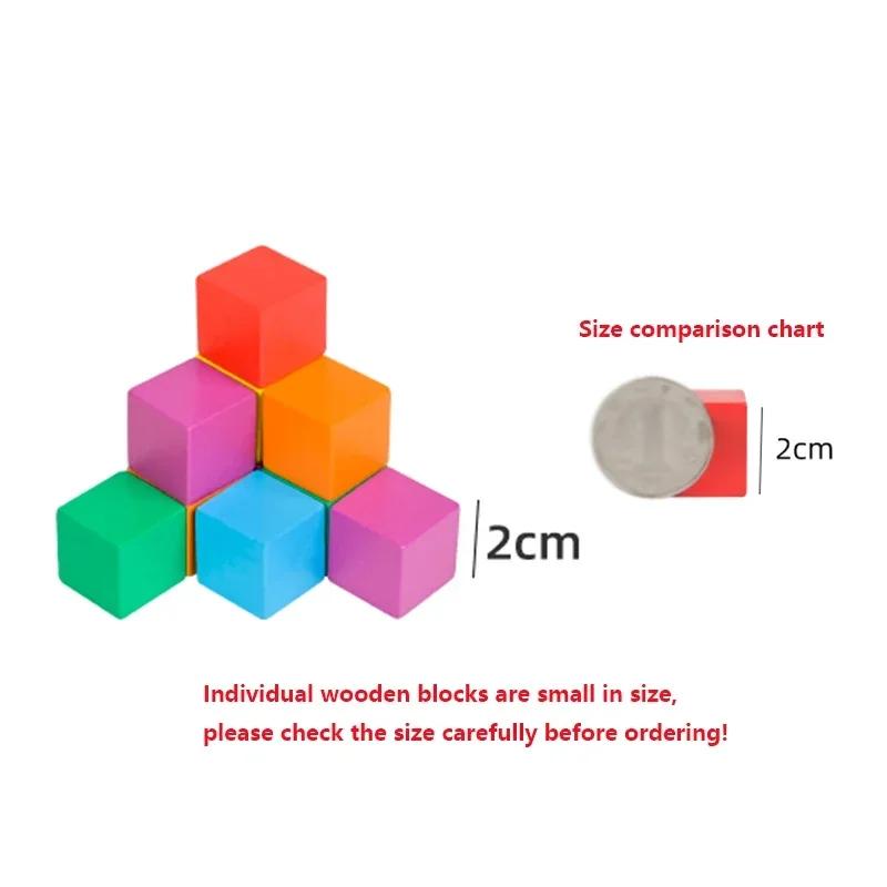 Montessori Magic Block Puzzle Toy Spatial Logical Thinking Training Game Rainbow Stacking Blocks Math Educational Toys For Child