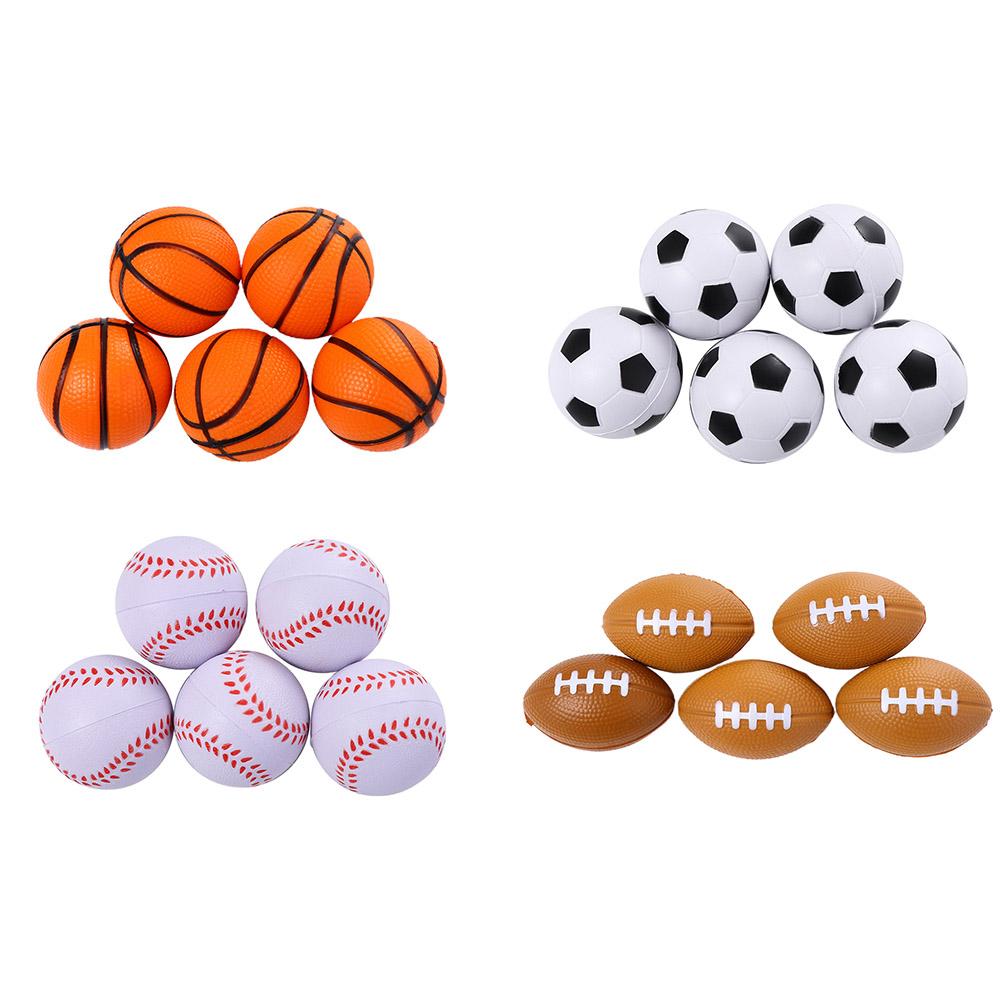 Football Baseball Bouncy Balls PU Sponge Ball Mini Basketball Toys Squeeze Ball Funny Toy Balls