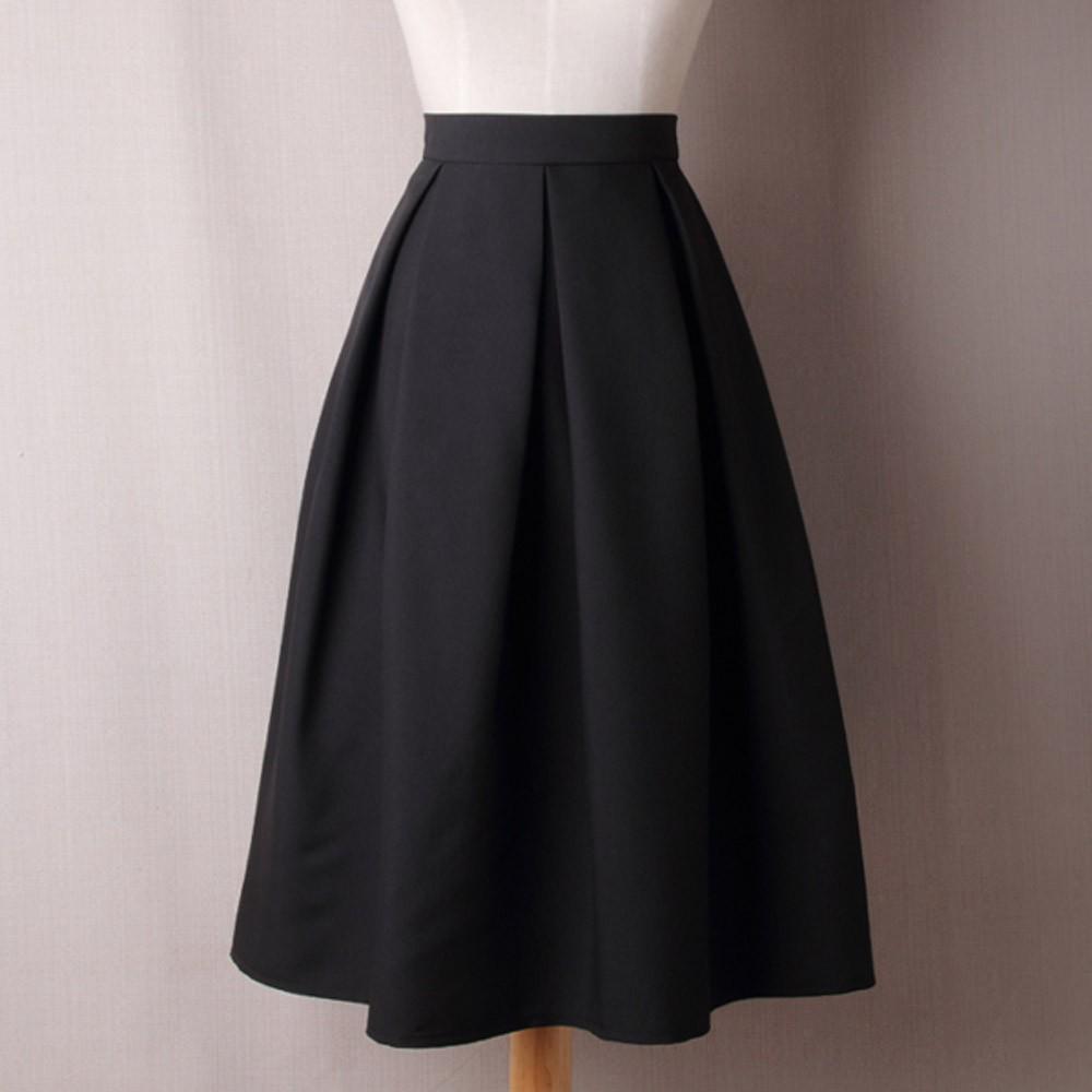 Женская расклешенная юбка с высокой талией, плиссированная юбка, уличная юбка, полная юбка-миди