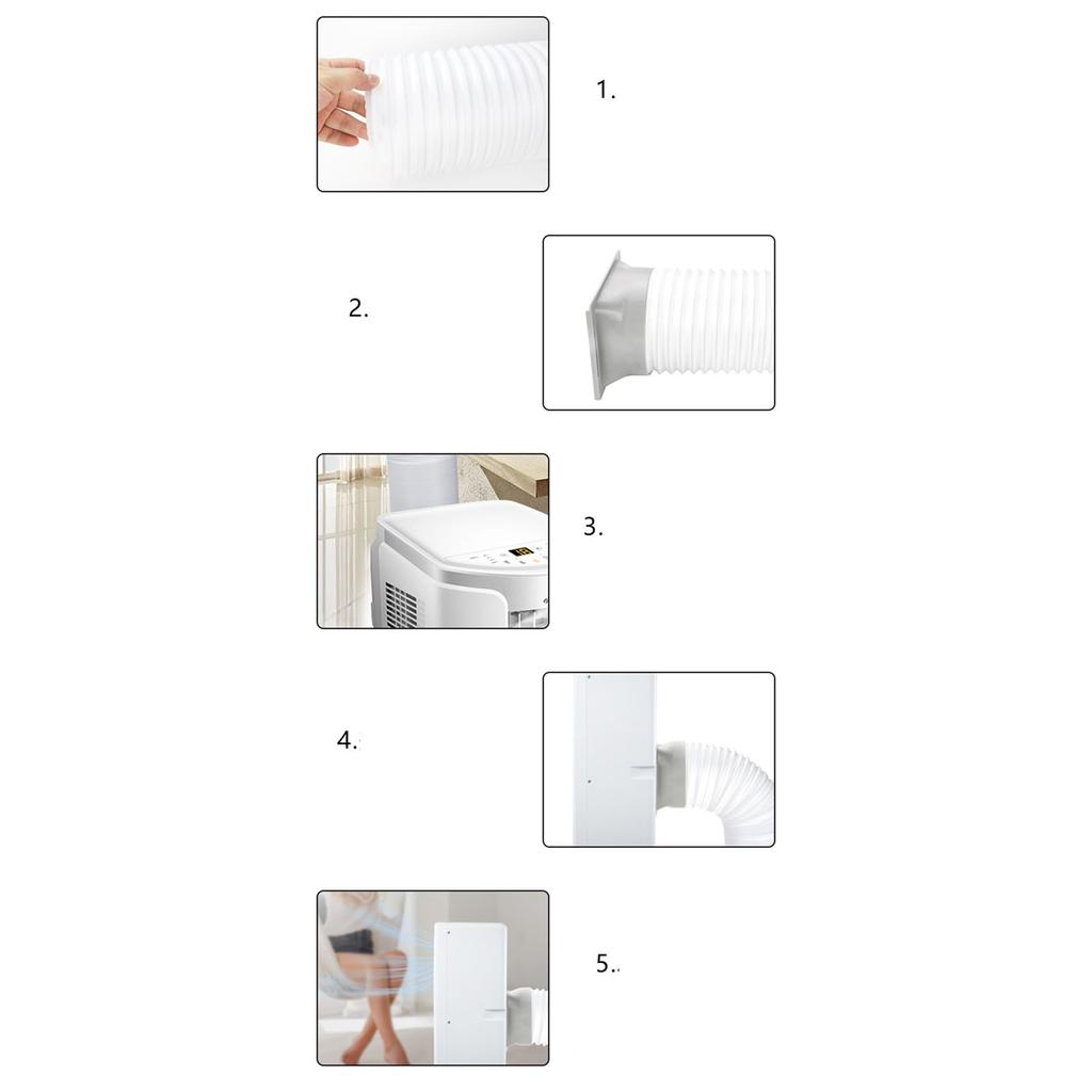 Mobile Air Condition Exhaust Hose Coupler Duct Pipe Interface Portable Window Vent Adapter Extender Connector Spare Part